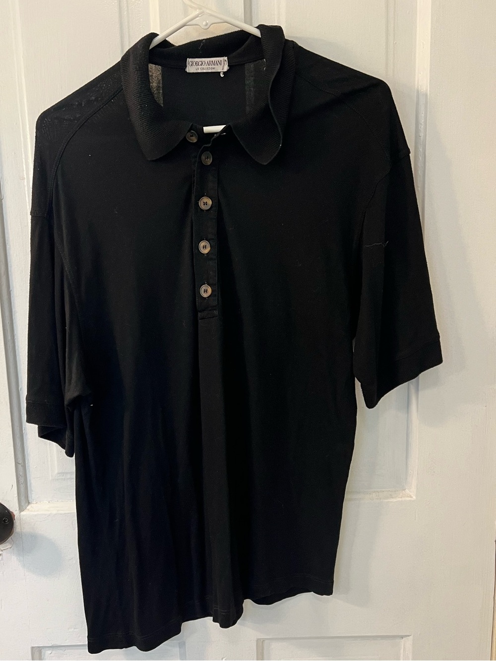 Giorgio Armani Black Short-Sleeve Polo Shirt